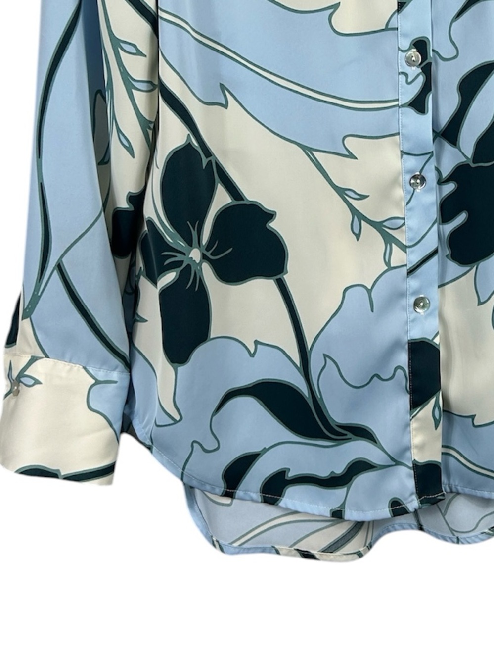 Joie Abstract Floral Button-Up Blouse Size M - Picture 4 of 7